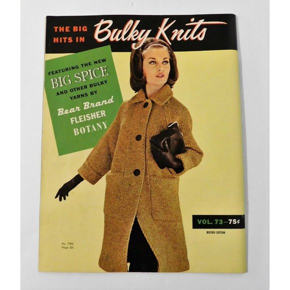 The Big Hits in Bulky Knits 1963 Vintage Knitting Pattern Booklet Volume 73 - Picture 5 of 5